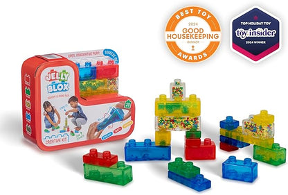 Goliath Jelly Blox Creative Kit | Includes 20 Blocks | Toddler & Preschool Building Blocks Kids Can Squeeze, Stretch, Squish | Safety Tested & Ouch-Free | Tactile, Sensory Play Toy for Ages 2+ nirvanaguru