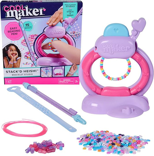 Cool Maker, Stack’d Heishi Studio Bracelet Making Kit with Easy Beading Pen & Over 1200 Beads for Bracelets, Makes 15, Gifts & Stocking Stuffers for Girls Ages 7 and up Nirvana Guru