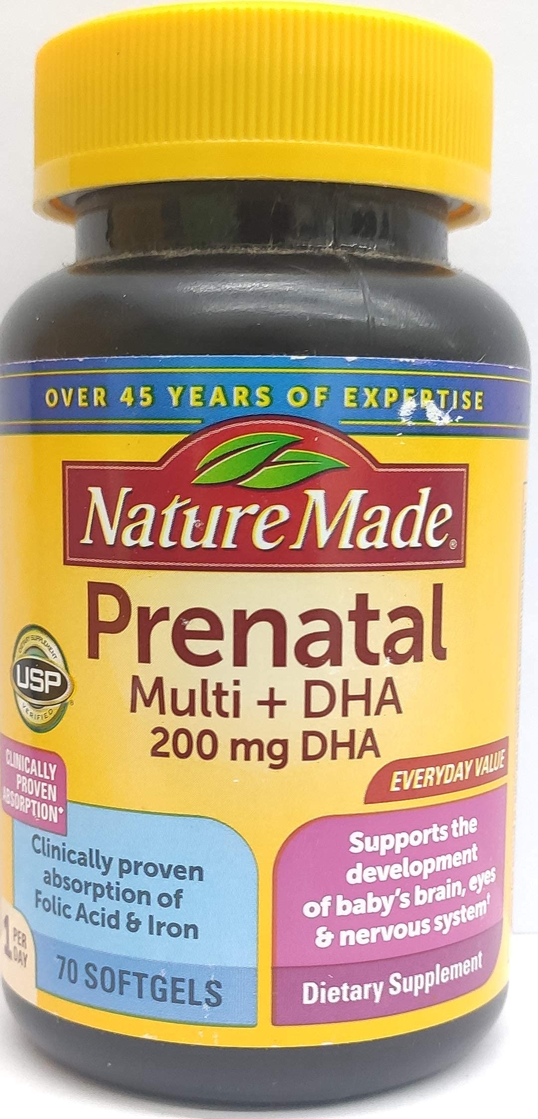 Nature Made Prenatal with Folic Acid + DHA, Prenatal Vitamin and Mineral Supplement for Daily Nutritional Support, 110 Softgels, 110 Day Supply - Nirvana Guru