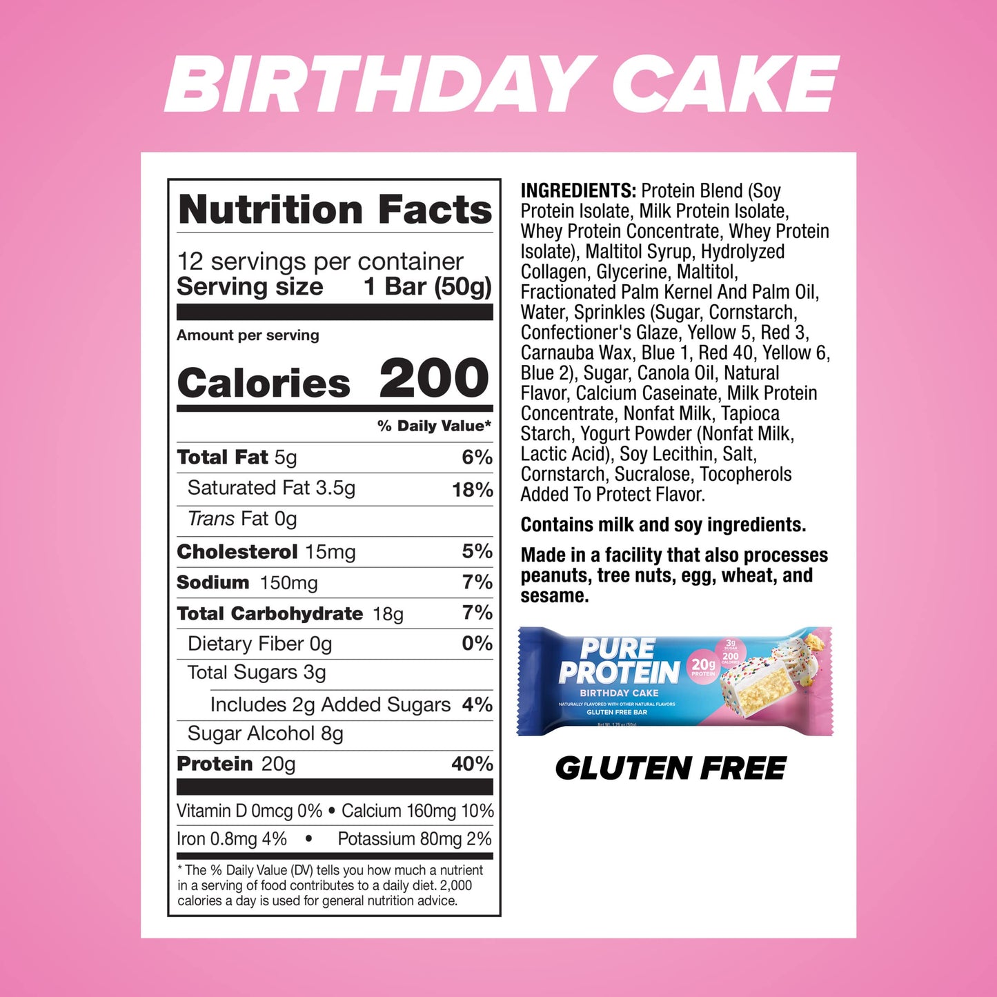 Pure Protein Bars, High Protein, Nutritious Snacks to Support Energy, Low Sugar, Gluten Free, Chocolate Deluxe, 1.76 oz., 12 Count(Pack of 1) (Packaging may vary)