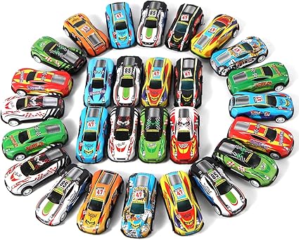 28 Pack Pull Back Cars for Kids, Mini Vehicles Toy Bulk Party Favor Race Cars Toys, Goodie Bag Stuffers, Pinata Fillers for Boys Girls Toddlers nirvanaguru