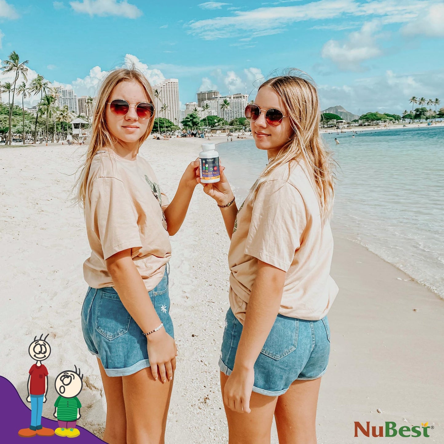 NuBest Tall 10+ Premium Bone Strength Formula, Enhanced Immunity and Overall Health for Age 10+ with Calcium, Vitamin D3, Vitamin K2, and Multivitamins | 60 Capsules | 1 Month Supply Nirvana Guru