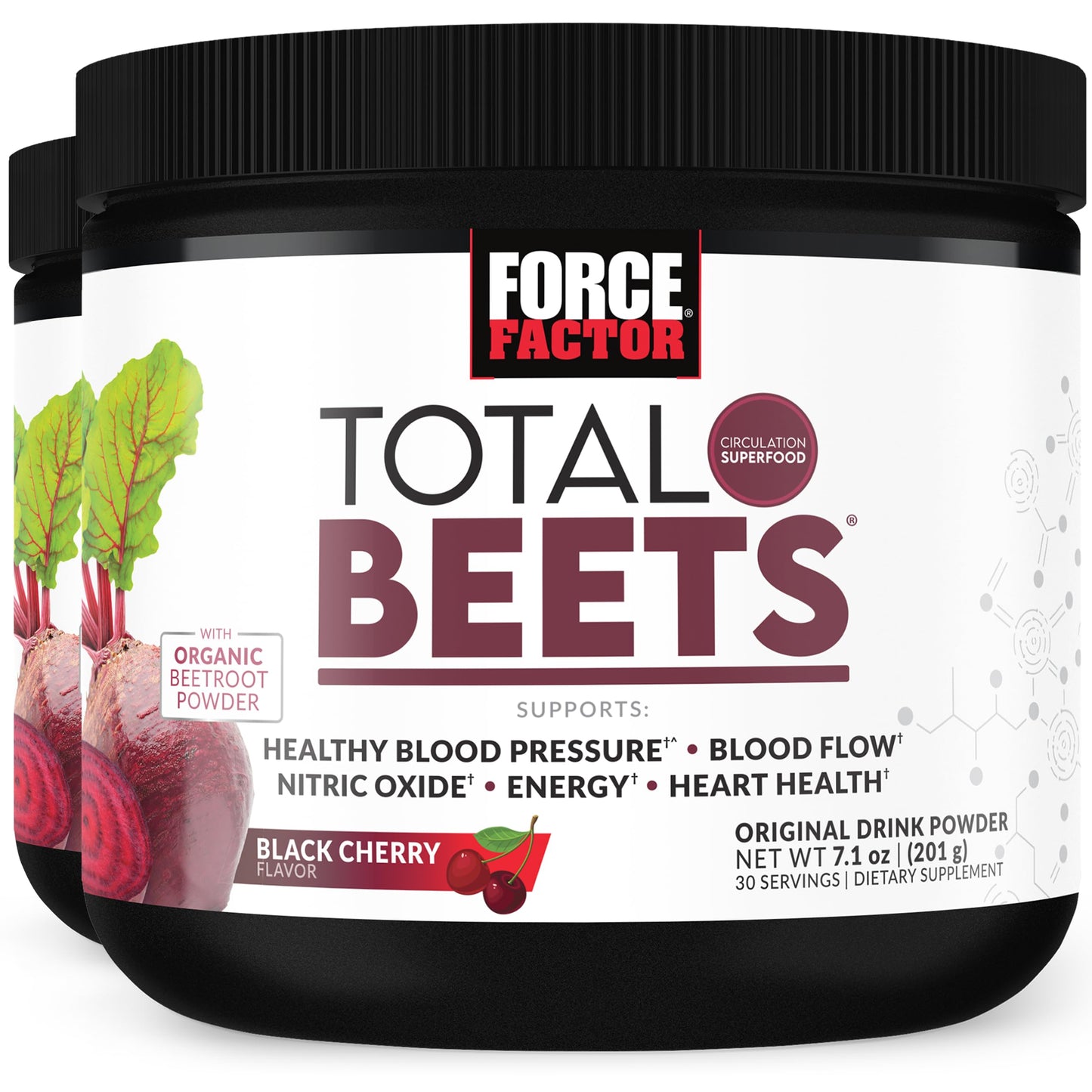 Force Factor Total Beets Drink Mix Superfood Powder with Nitrates to Support Circulation, Blood Flow, Nitric Oxide, Energy, Endurance, and Stamina, Cardiovascular Heart Health Supplement, 30 Servings Nirvana Guru