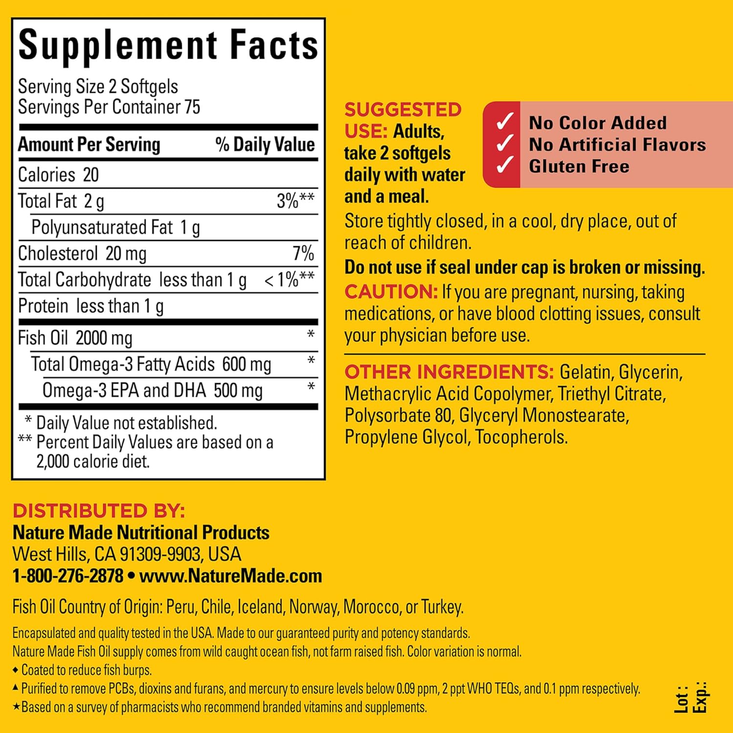 Nature Made Burp Less Fish Oil Omega 3 Supplements, 1000mg Softgels, Omega 3 Fish Oil Supplements for Healthy Heart Support, 320 Softgels, 160 Day Supply - Nirvana Guru