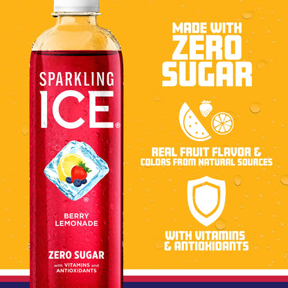 Sparkling Ice, Black Raspberry Sparkling Water, Zero Sugar Flavored Water, with Vitamins and Antioxidants, Low Calorie Beverage, 17 fl oz Bottles (Pack of 12) - Nirvana Guru