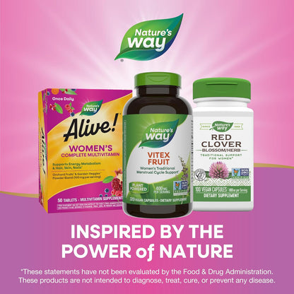 Nature's Way Vitex Fruit, Traditional Menstrual Cycle Support*, Traditional Women's Health Support*, Chasteberry, Vegan, 320 Capsules (Packaging May Vary) - Nirvana Guru