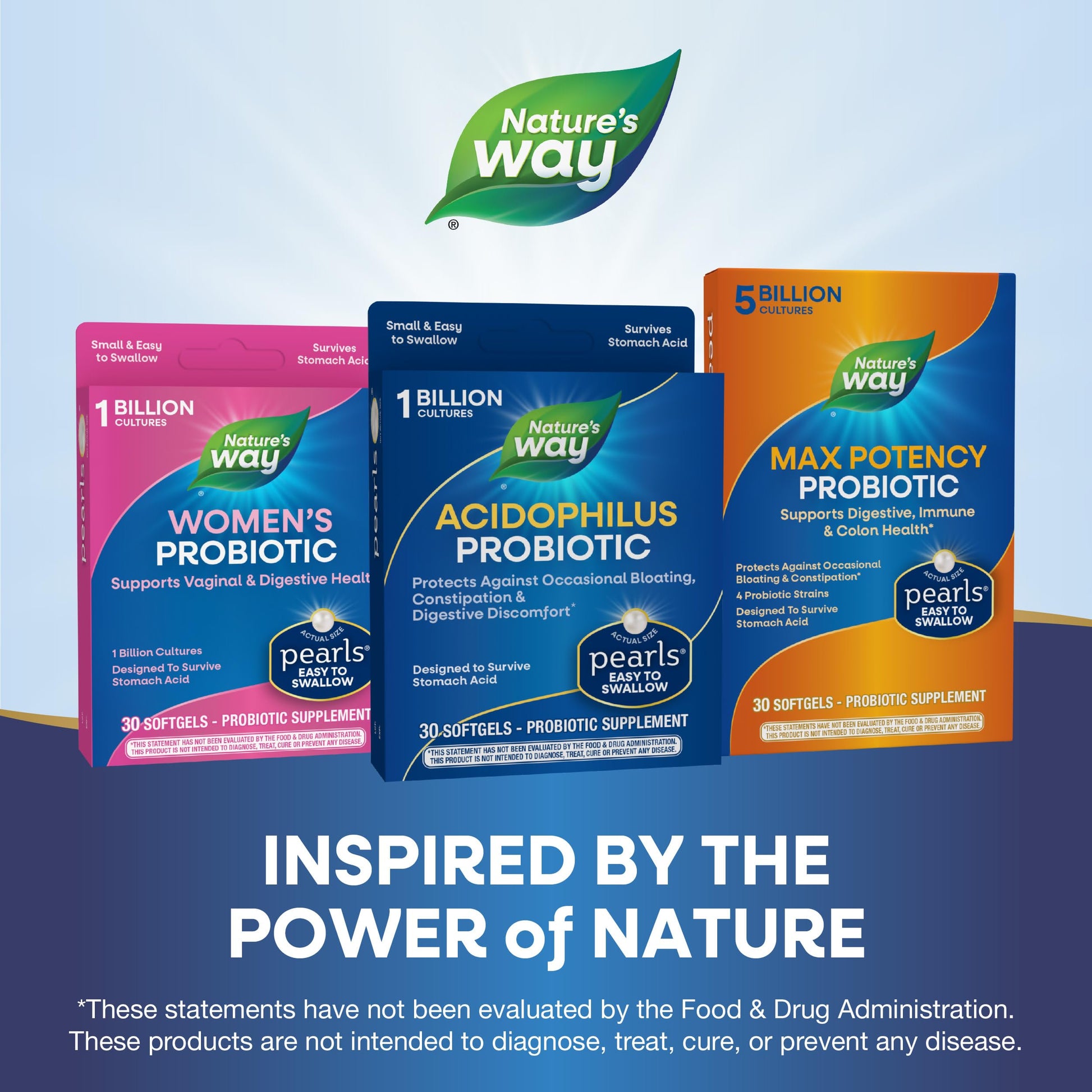 Nature's Way Acidophilus Probiotic Pearls, Supports Digestive Balance and Gut Health*, Protects Against Occasional Constipation and Bloating*, 1 Billion Live Cultures, 90 Softgels (Packaging May Vary) - Nirvana Guru