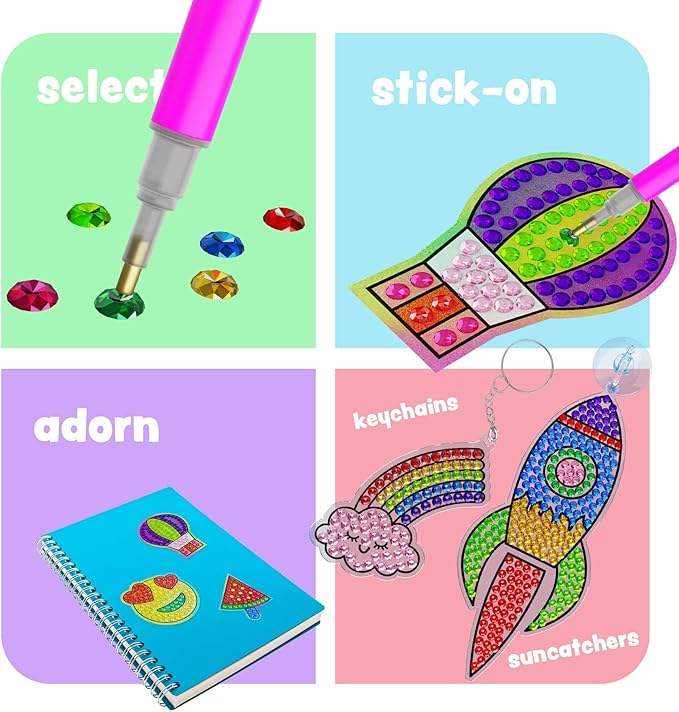 Dan&Darci Diamond Art Kit for Kids - Gem Painting Arts & Crafts Kits for Ages 6-12, Gifts for 6, 7, 8, 9, 10, 11, 12 Year Old Boy & Girl - Girls Birthday Toys Gift Ideas - Craft Activities for Age 6+ nirvanaguru