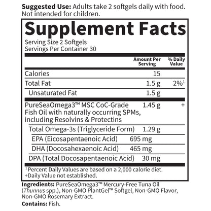 Garden of Life Dr. Formulated Advanced Omega Fish Oil - Lemon, 1,290mg EPA, DHA + DPA in Triglyceride Form, Single Source Omega 3 Supplement for Ultimate Brain & Heart Health, Non-GMO, 180 Softgels - Nirvana Guru