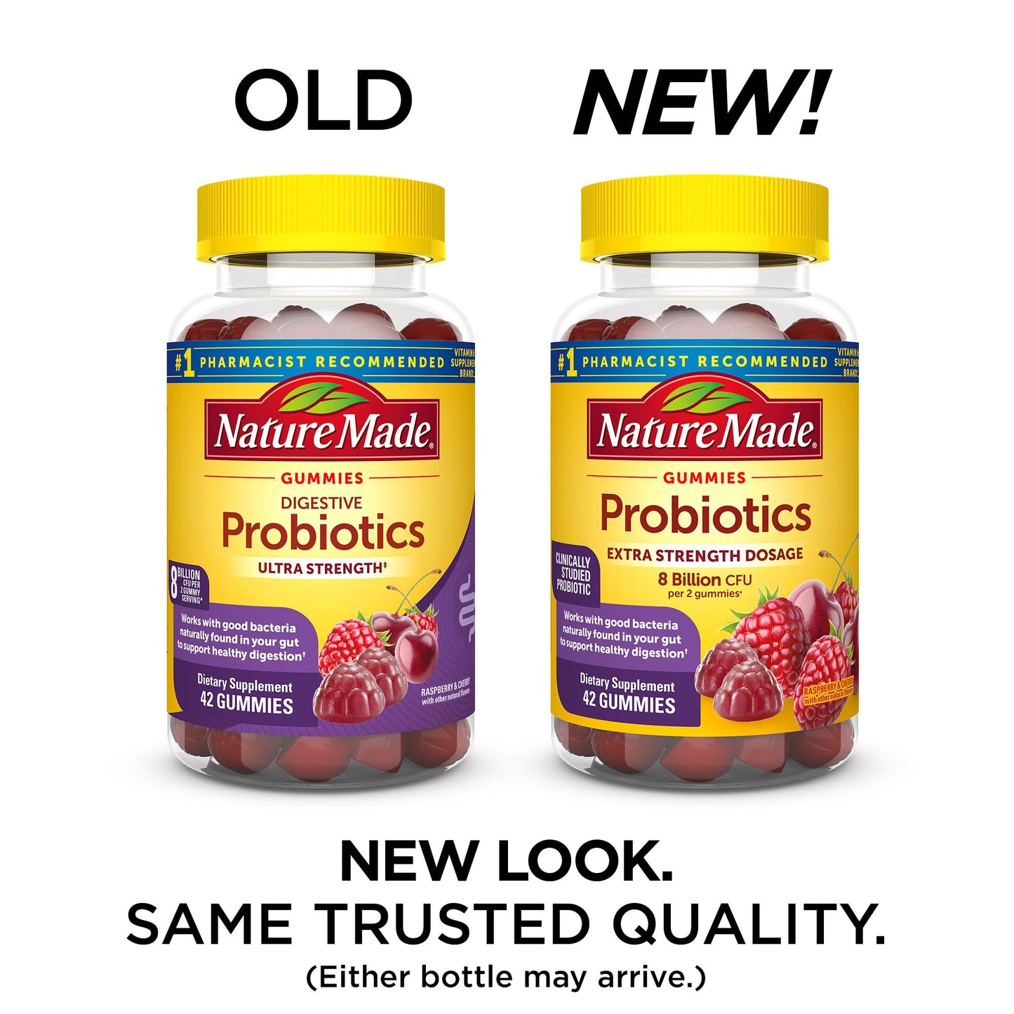 Nature Made Probiotics Extra Strength Dosage, Probiotics for Women and Men 8 Billion CFU per 2 Gummies, 42 Probiotic Gummies, 21 Day Supply - Nirvana Guru