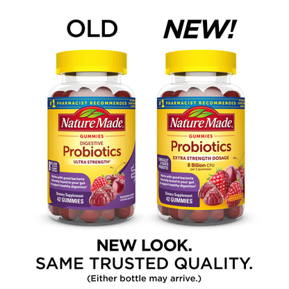 Nature Made Probiotics Extra Strength Dosage, Probiotics for Women and Men 8 Billion CFU per 2 Gummies, 42 Probiotic Gummies, 21 Day Supply - Nirvana Guru