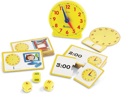 Learning Resources Time Activity Set - 41 Pieces, Ages 5+,Clock for Teaching Time, Telling Time, Homeschool Supplies, Montessori Clock nirvanaguru