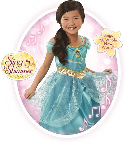 Disney Princess Jasmine Musical Dress – Sing & Shimmer Costume with “A Whole New World” Song, Size 4–6X – Amazon Exclusive nirvanaguru