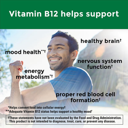 Nature Made Vitamin B12 1000 mcg, Dietary Supplement For Energy Metabolism Support, 160 Time Release Tablets, 160 Day Supply - Nirvana Guru