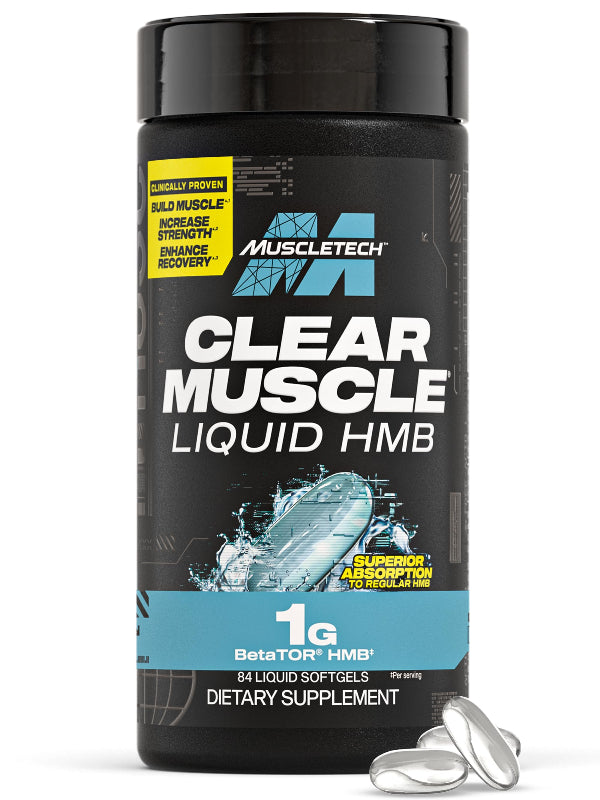 Muscletech HMB Supplements 1000mg, Clear Muscle (42 Liquid Softgels) - Highest Grade HMB for Lean Muscle & Recovery - HMB Free Acid Muscle Supplement - Help Decrease Muscle Breakdown Nirvana Guru