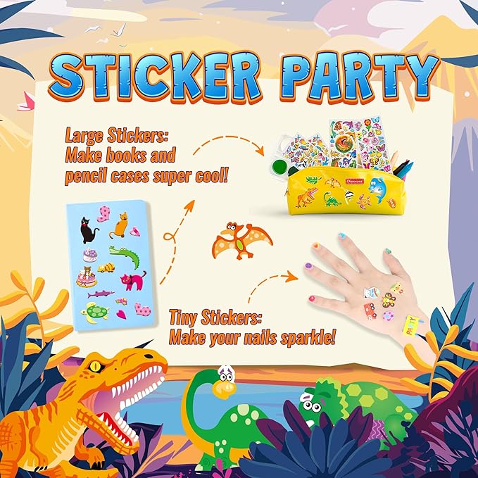 3200+ Stickers for Kids, 3D Puffy Sticker, 64 Different Sheets, Cute Animals Stickers for Boys Girls Teachers, Classroom Reward, Craft Scrapbooking, Party Gift nirvanaguru