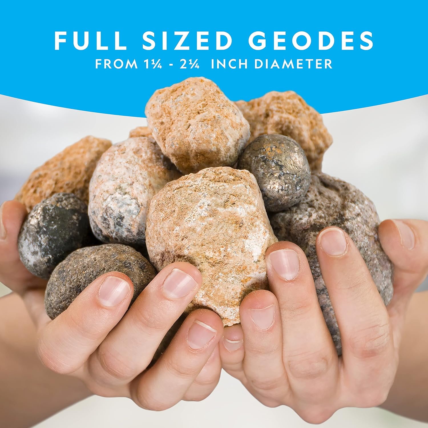 National Geographic Break Open 10 Premium Geodes – Includes Goggles & 2 Display Stands - Great STEM Science Kit, Geology Gift for Kids, Break Your Own Geodes with Crystals Nirvana Guru