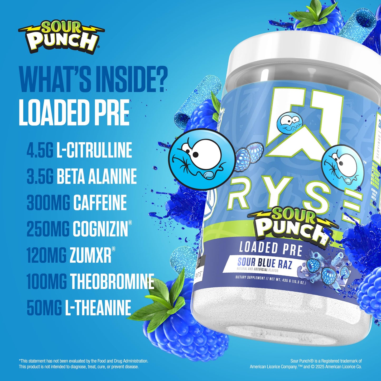 RYSE Loaded Pre Workout Powder - Ring Pop Cherry - Daily Pre-Workout for Men & Women with 325mg Caffeine, Beta Alanine, and Citrulline for Pump, Focus, and Energy - 30 Servings Nirvana Guru