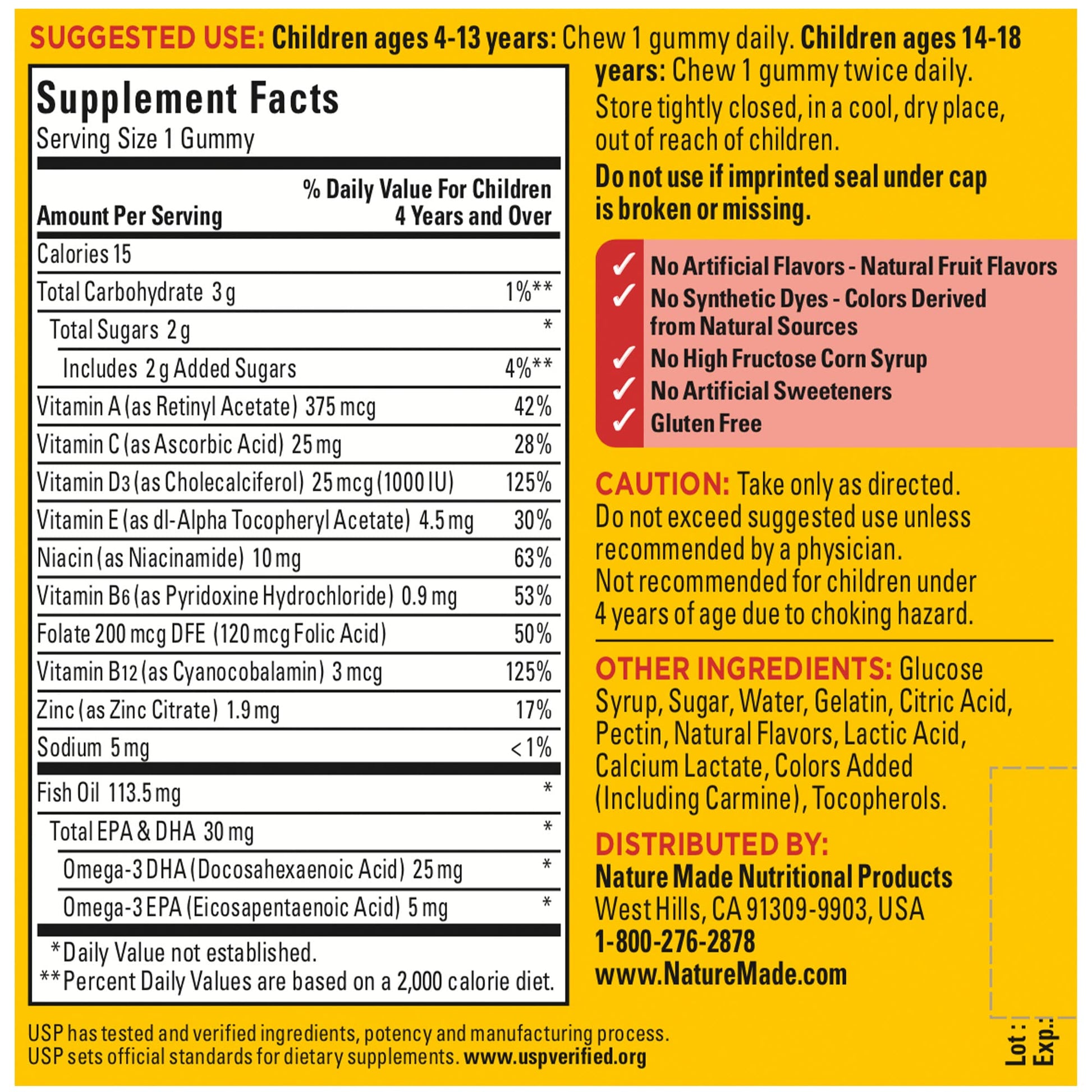 Nature Made Multivitamin + Omega-3, Dietary Supplement for Daily Nutritional Support, 140 Gummy Vitamins and Minerals, 70 Day Supply (Pack of 1) - Nirvana Guru