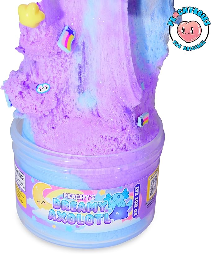 Peachybbies Dreamy Axolotl Cloud Slime - Made in USA Premium, 100% Authentic, 7 oz., Scented for Kids, ASMR, Axolotl Gifts, Slime Charms, Fidget Toys nirvanaguru