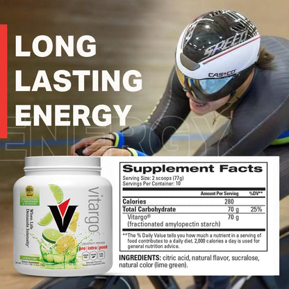 Vitargo Carbohydrate Powder, 2X Faster Absorbing, 4.4 LB Plain, Pre, Intra & Post, Sugar-Free Complex Carb Powder for Recovery, Endurance & Muscle Gain, Made in USA Nirvana Guru