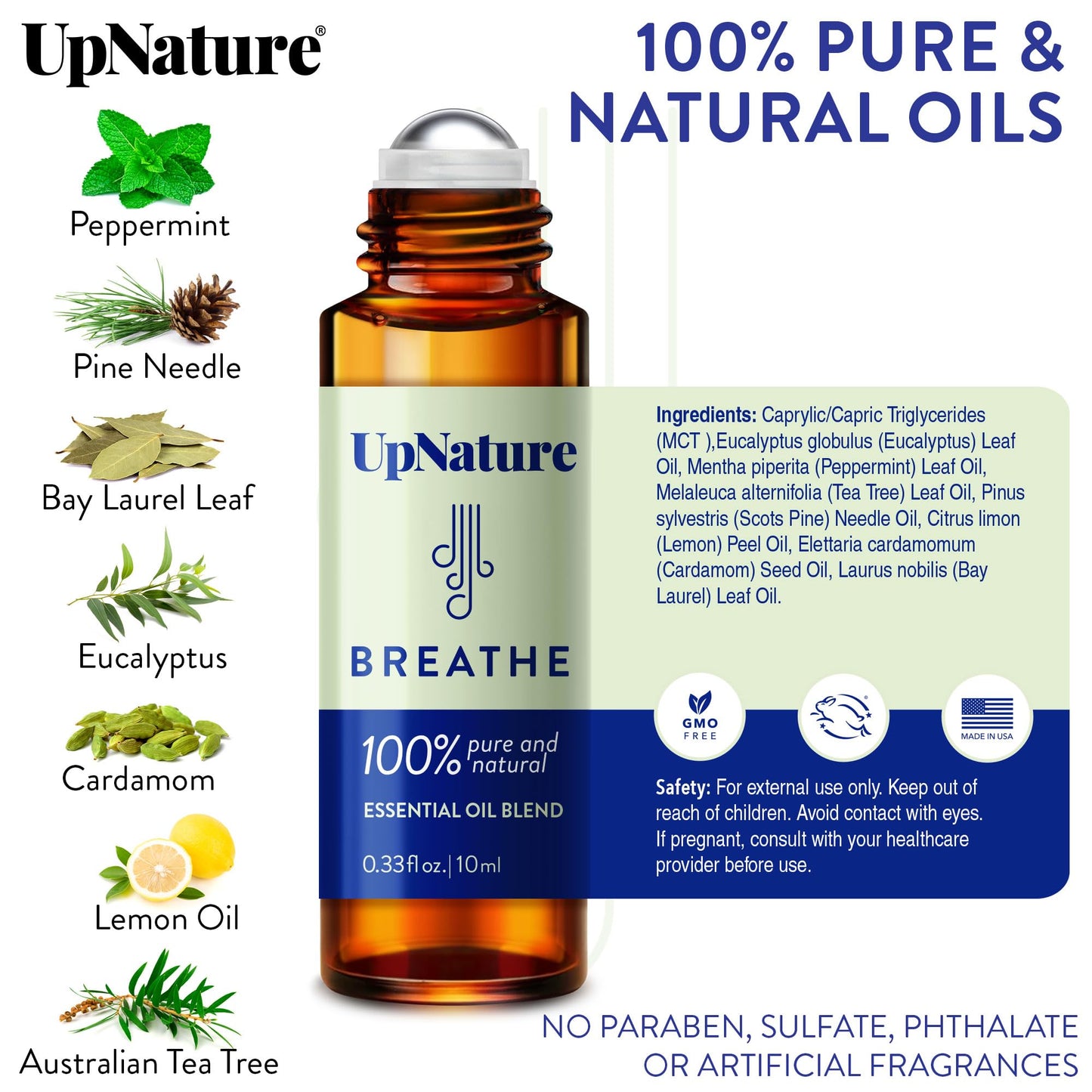 UpNature Lavender Essential Oil Pure Roll On - 100% Natural Lavender Oil for Skin