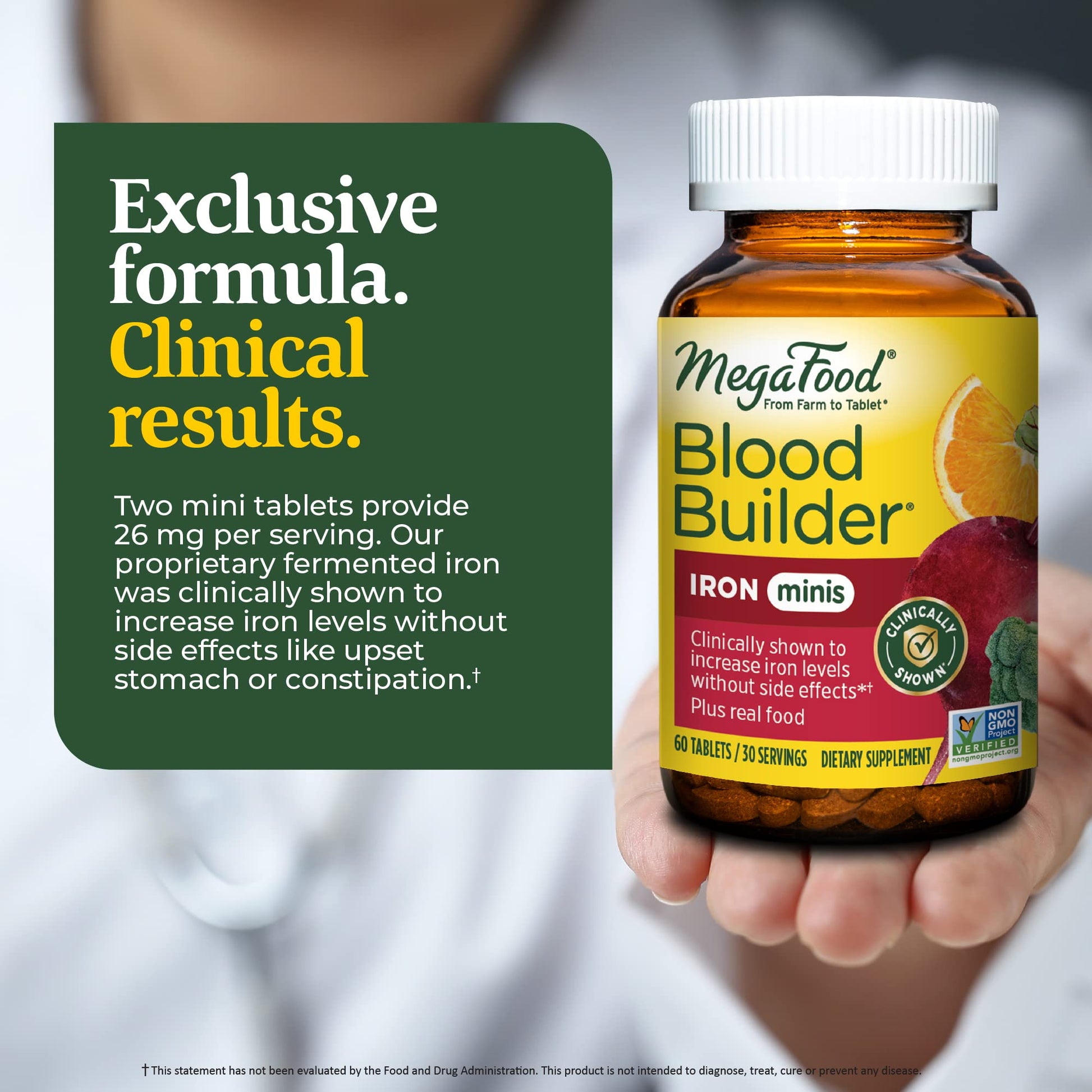 MegaFood Blood Builder Iron Supplement Clinically Shown to Increase Iron Levels Without Side Effects, Vegan Supplement For Women with Vitamin C, Vitamin B12 & Folic Acid, 90 Tablets - Nirvana Guru