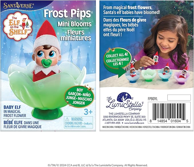 The Elf on the Shelf Frost Pips Mini Blooms Elf Baby Boy with Blue Eyes - Includes Frost Flower Cradle - for Ages 3 Years and Above Nirvana Guru