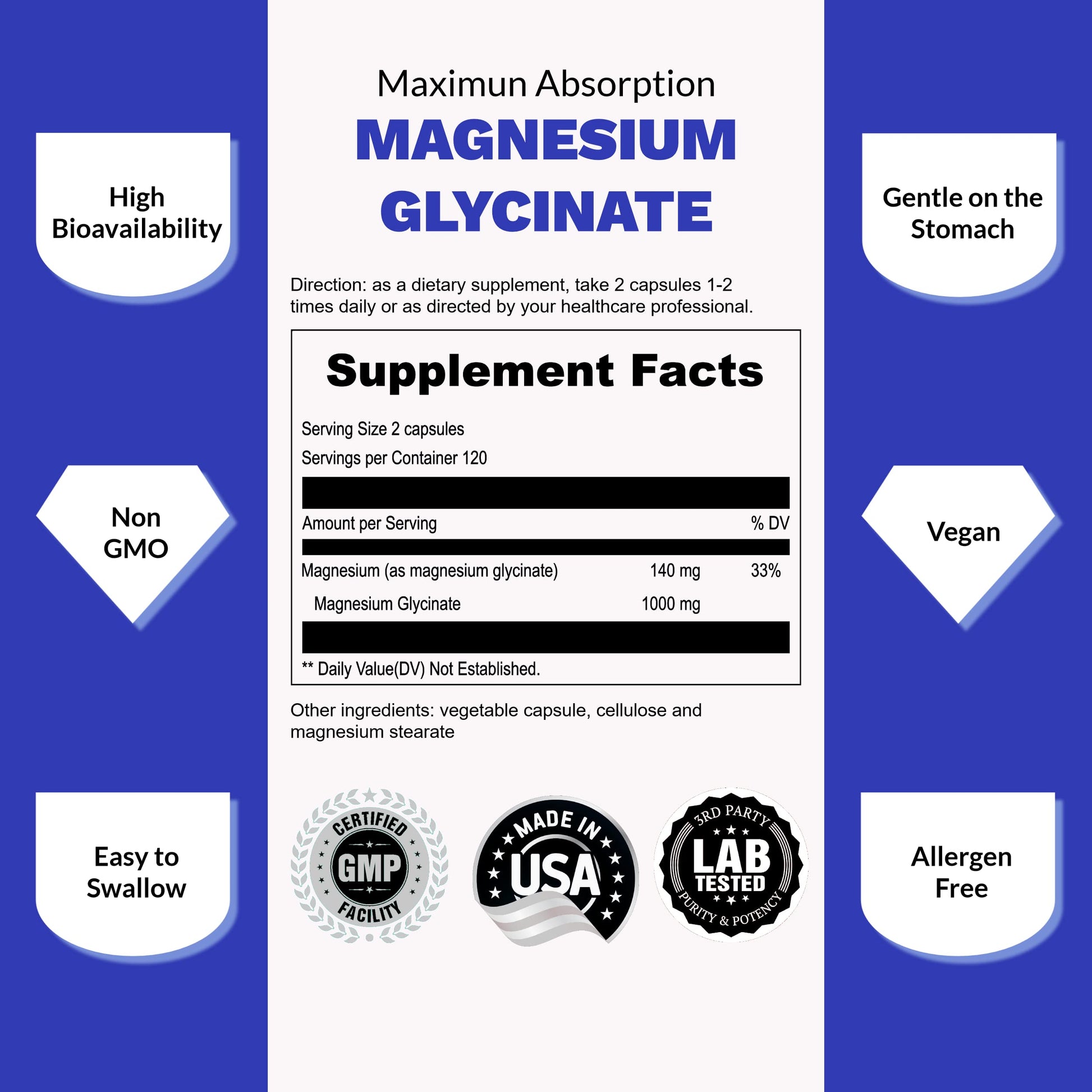 UpNourish Magnesium Supplement - 10 in 1 Magnesium Complex - Full Spectrum Magnesium Mineral Supplements with Glycinate, Citrate, Taurate, Malate, Carbonate, Oxide and More, 240 Vegan Capsules Nirvana Guru