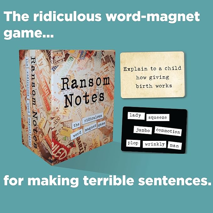 Ransom Notes - The Ridiculous Word Magnet Party Game, 3+ Players Nirvana Guru