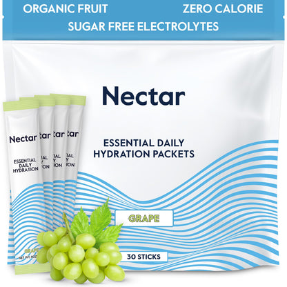 Nectar Hydration Packets - Electrolytes Powder Packets - Sugar Free & 0 Calorie - Organic Fruit Liquid Daily IV Hydrate Packets for Dehydration Relief & Rehydration (Tropical 30 Pack) - Nirvana Guru