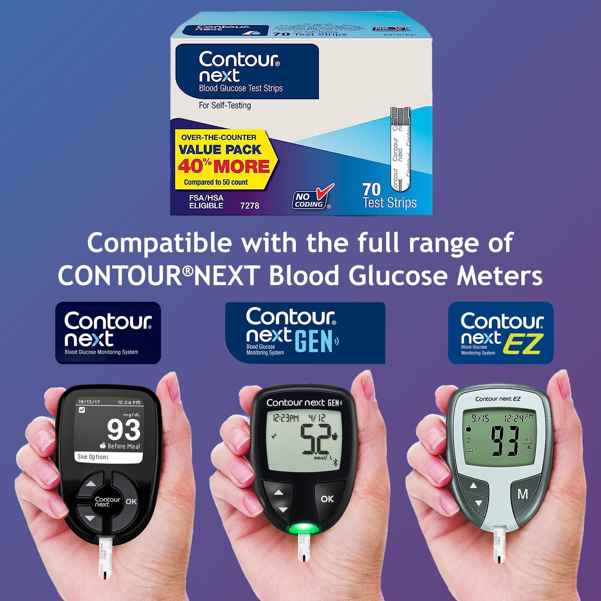 Contour Next Blood Glucose Test Strips for Diabetes, 70 Count (Pack of 1) Nirvana Guru