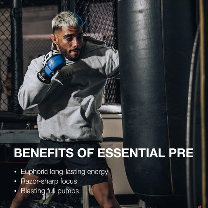 RAW Nutrition - Essential Pre - Chris Bumstead Pre Workout Formula, Sports Nutrition Pre-Workout Powders | Men & Womens Drink, Energy Powder for Working Out (Peach Mango)