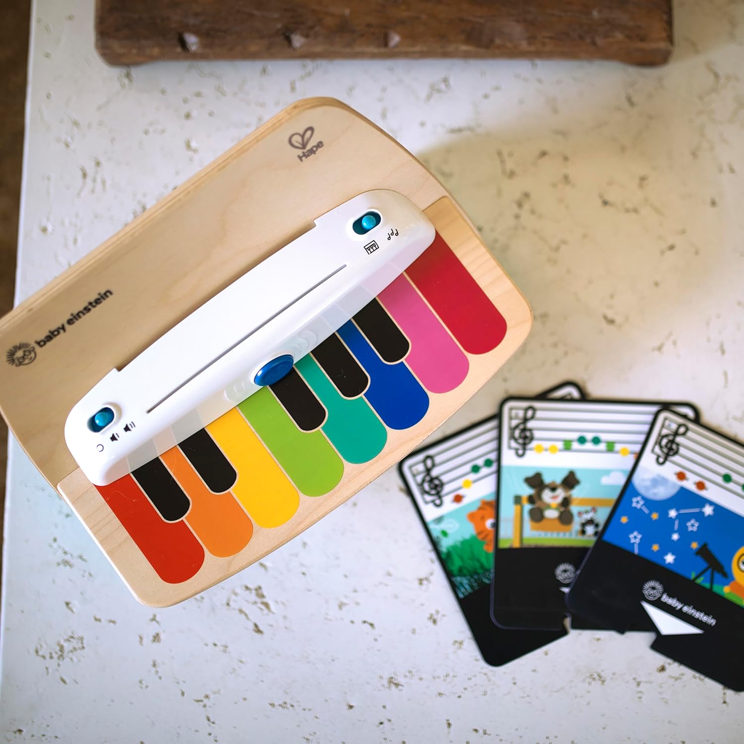Baby Einstein and Hape Magic Touch Wooden Toy Piano, Montessori Musical Learning Toy for Babies and Toddlers 6mo+ Nirvana Guru