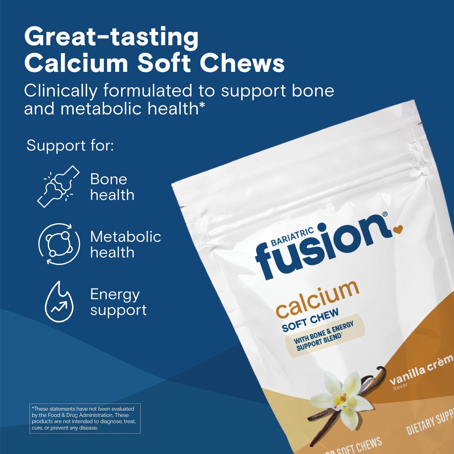 Bariatric Fusion Bariatric Calcium Chews | Calcium Citrate with Vitamin D3 Calcium Supplement Bariatric Vitamin | Sugar Free Calcium Citrate Chewable | Calcium Citrate 500mg | Caramel | 60 Count Nirvana Guru