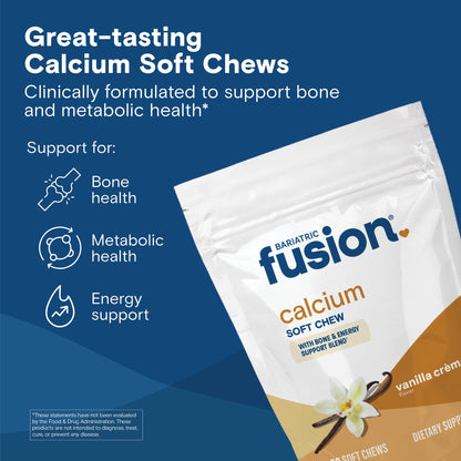 Bariatric Fusion Bariatric Calcium Chews | Calcium Citrate with Vitamin D3 Calcium Supplement Bariatric Vitamin | Sugar Free Calcium Citrate Chewable | Calcium Citrate 500mg | Caramel | 60 Count Nirvana Guru