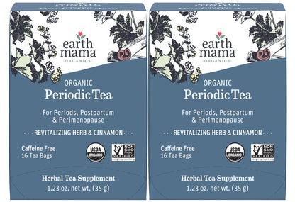 Earth Mama Organic Third Trimester Tea Bags | 100% USDA Organic Herbal Tea for Late Pregnancy Comfort + Childbirth Preparation, 16 Teabags Per Box (2-Pack) Nirvana Guru