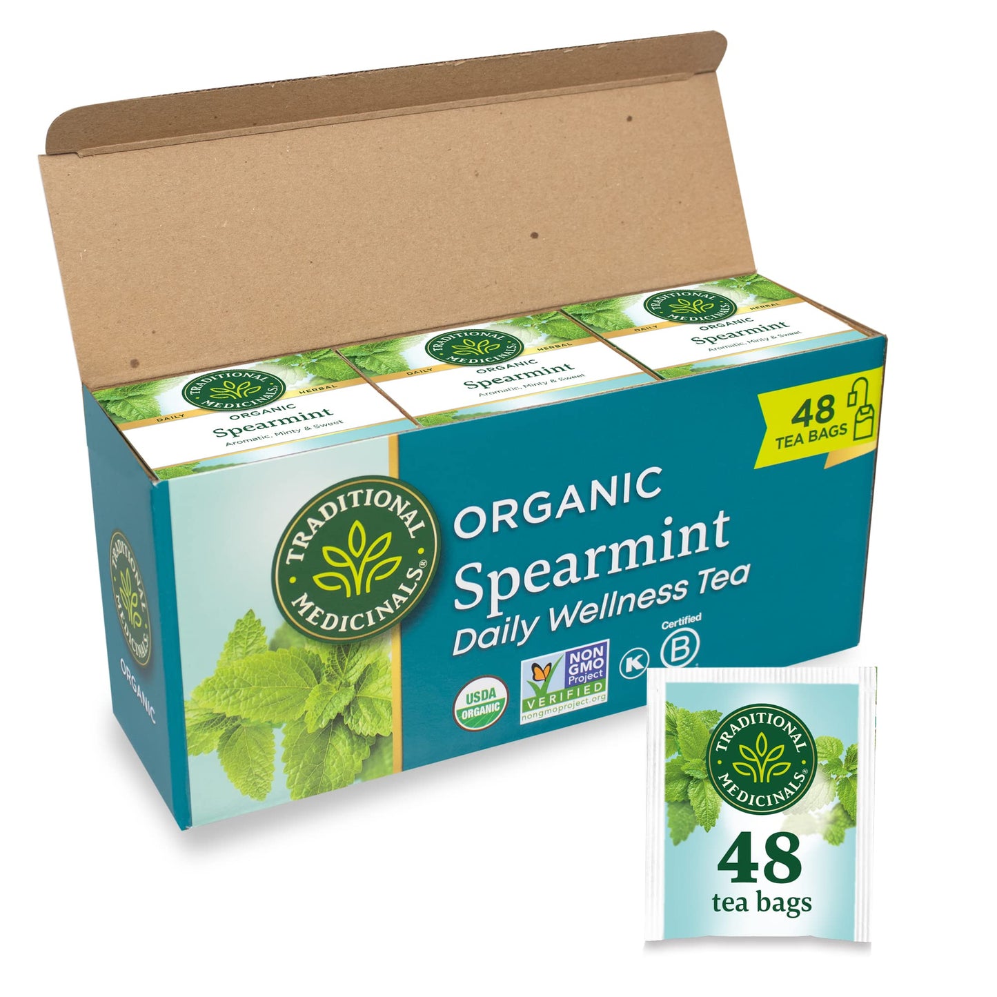 Traditional Medicinals Organic Red Clover, Caffeine Free, 16 Wrapped Tea Bags, 1.13 oz (32 g) - Nirvana Guru