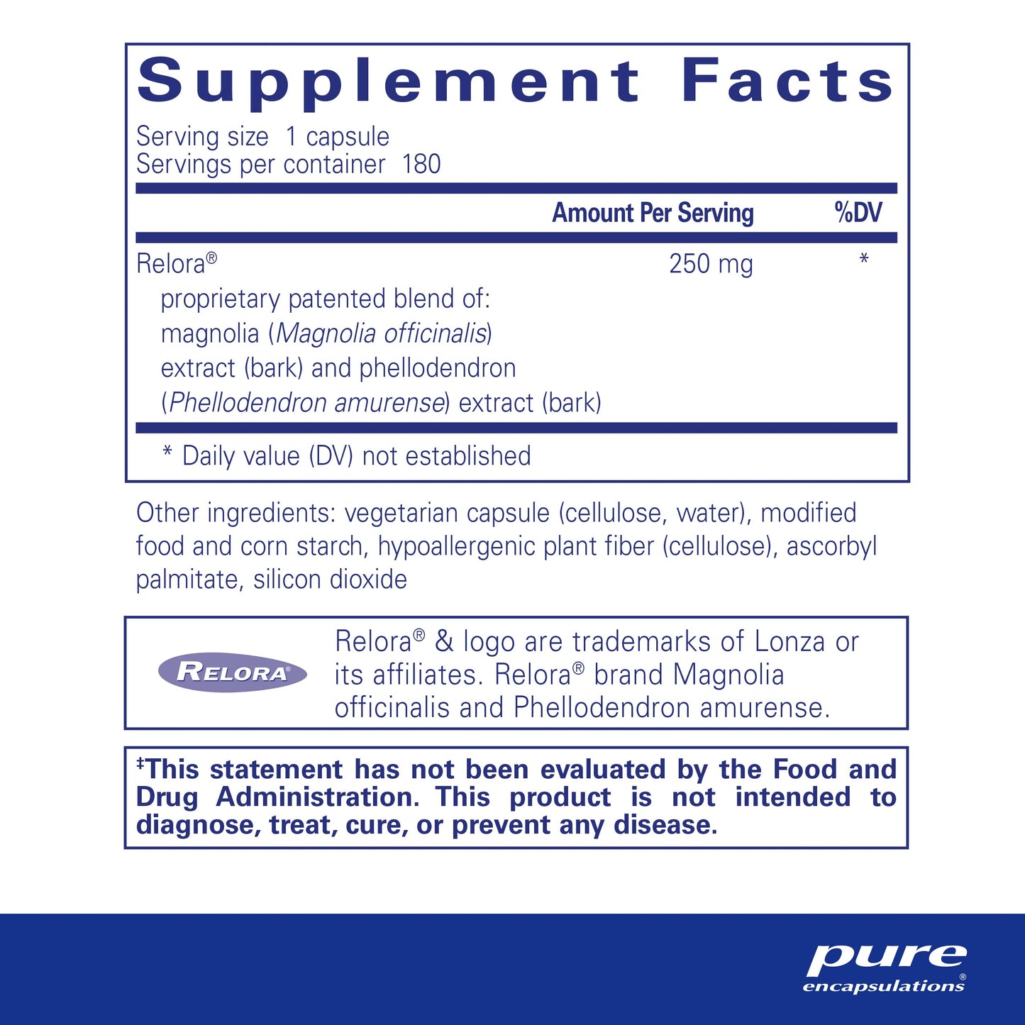 Pure Encapsulations Relora | Hypoallergenic Supplement Promotes Healthy Cortisol and DHEA Production and Moderates Occasional Stress | 60 Capsules - Nirvana Guru