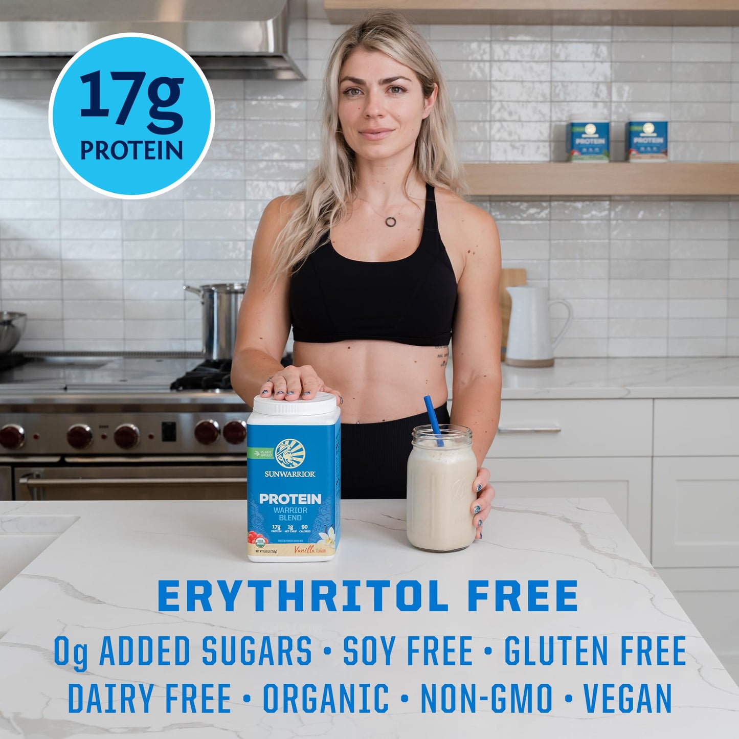 Organic Plant Based Protein Powder | Vegan Organic Protein Powder Vanilla Flavored with BCAA Amino Acids & Hemp Seed Pea Blend | Non-GMO Soy Dairy Filler & Gluten Free (Vanilla, 32 Servings) - Nirvana Guru