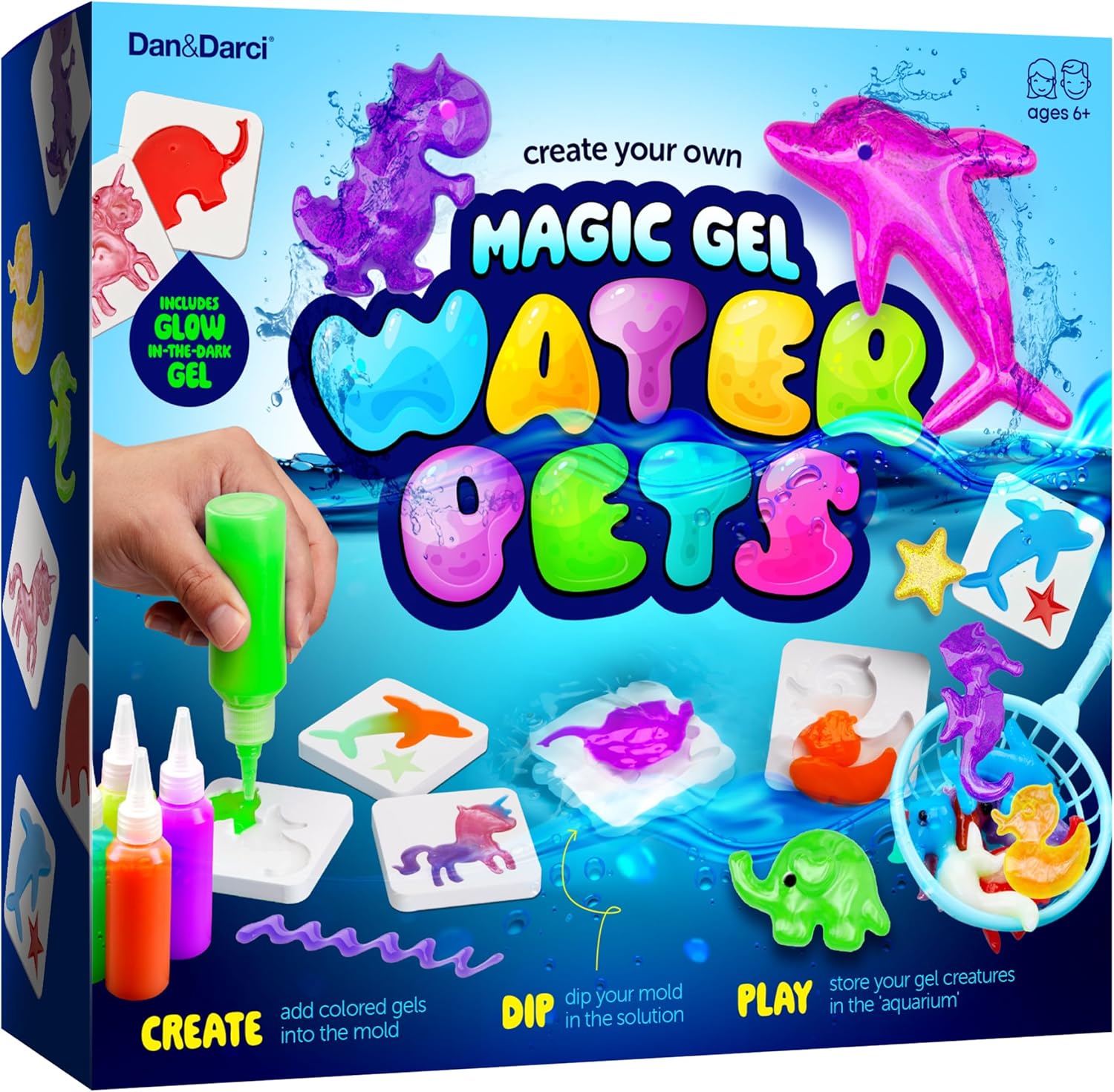 Dan&Darci Aqua Fairy Water Gel Kit for Kids - Craft for Kids - Magic Elf Toy Kits - Waters Pets - DIY Squishy Maker - Make Your Own Squishies Toys Crafts for Boys & Girls Ages 6-12 Nirvana Guru