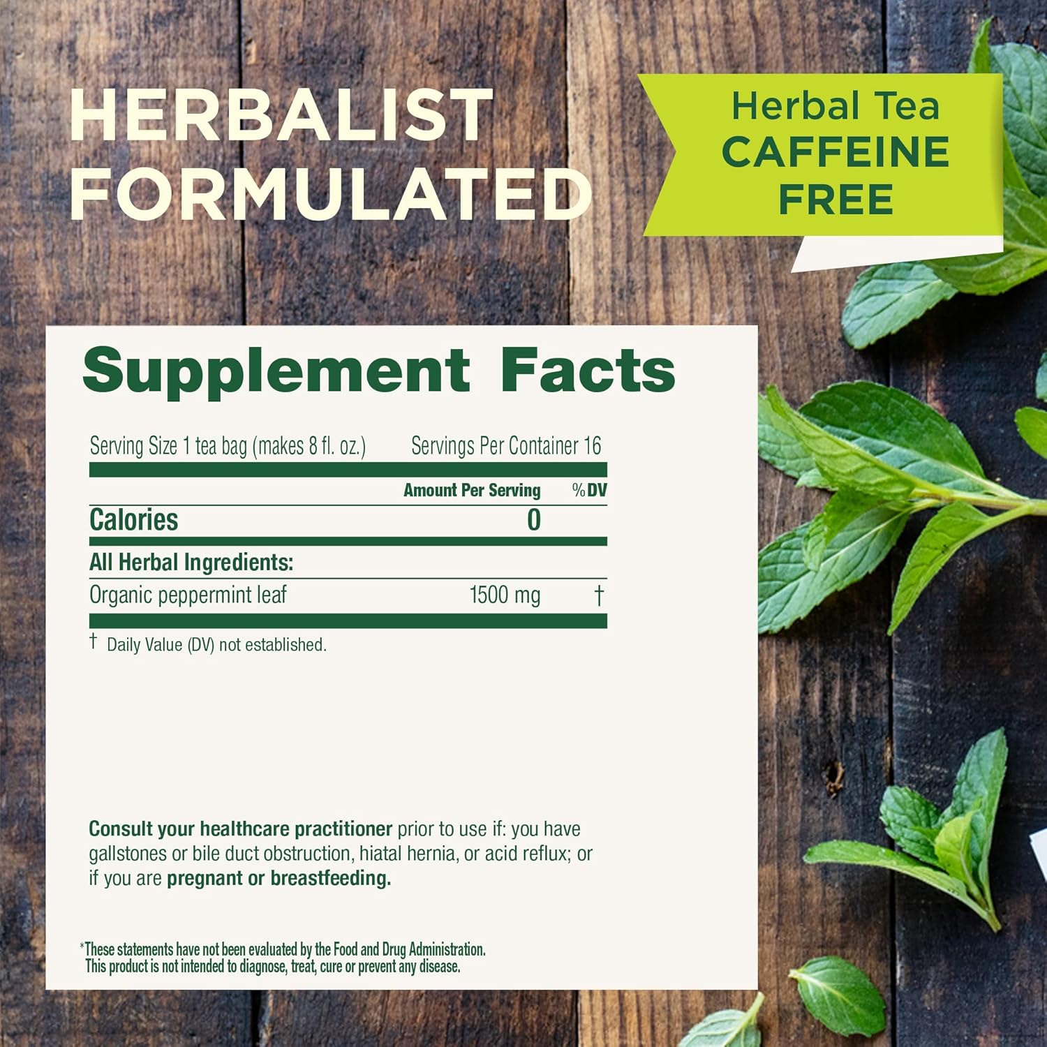 Traditional Medicinals Tea, Organic Peppermint, Soothes Your Belly, Refreshing & Minty, 96 Tea Bags (6 Pack) - Nirvana Guru