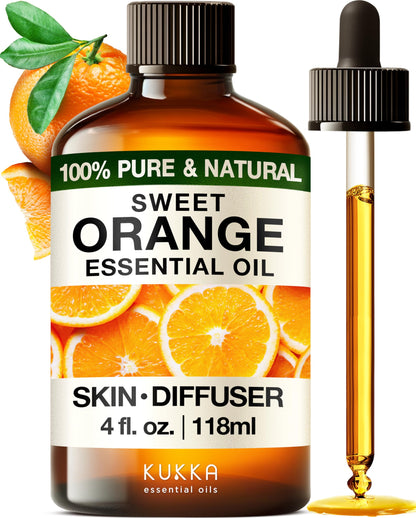 KUKKA essential oils 100% Pure & Natural Lavender Essential Oil for Diffuser, Body, Aromatherapy & Soap Making Scent (4 Fl Oz/118 ml)