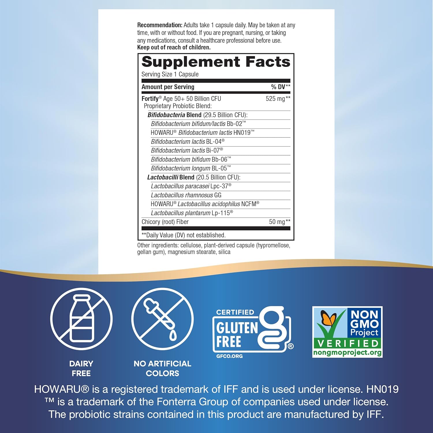 Nature's Way Fortify 50+ Daily Probiotic for Men and Women, 30 Billion Live Cultures, Colon, Digestive, and Immune Health Support* Supplement, 30 Capsules - Nirvana Guru