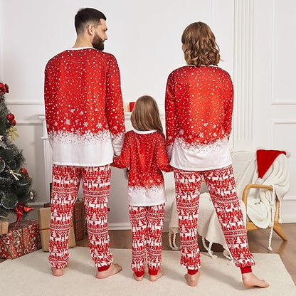 Matching Christmas Pajamas for Family Cute Printed Xmas Pajamas Set Holiday Family Sleepwear Sets for Womens Couples nirvanaguru