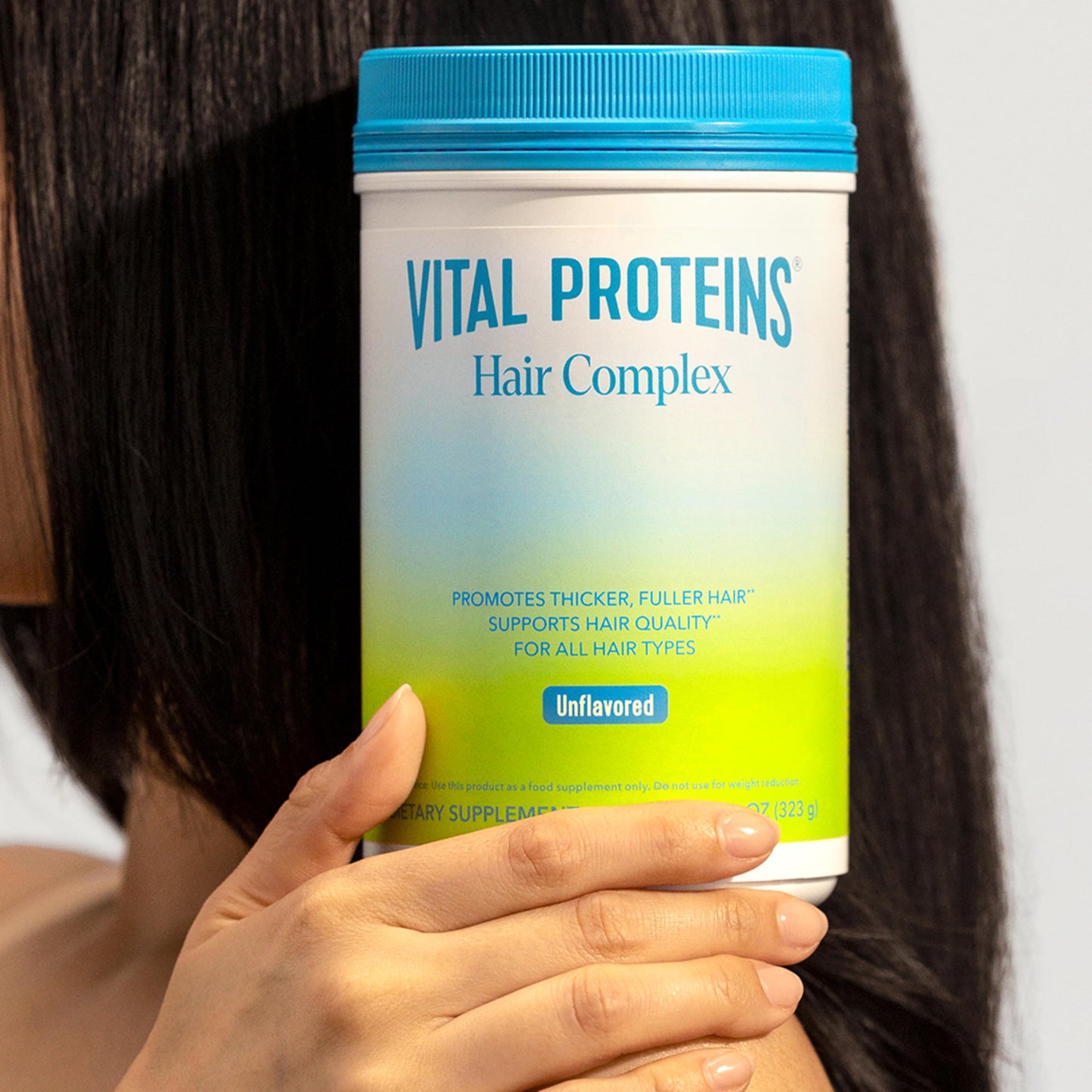 Vital Proteins Collagen Peptides + Biotin 10000mcg Hair Complex, Hair Growth Supplement - Clinically Studied Lustriva to Promote Thicker Fuller Hair, 20g Unflavored Collagen for Women 11.4oz Powder - Nirvana Guru