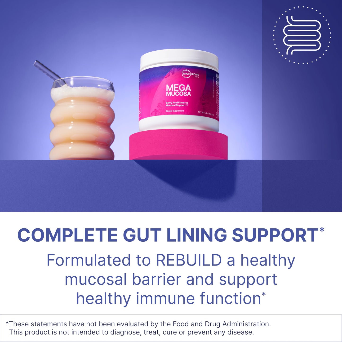 Microbiome Labs MegaMucosa - Amino Acids Supplement with Dairy-Free Immunoglobulins - Gut Health + Immune Support for Women & Men - for Complete Mucosal Support (180 Capsules) Nirvana Guru