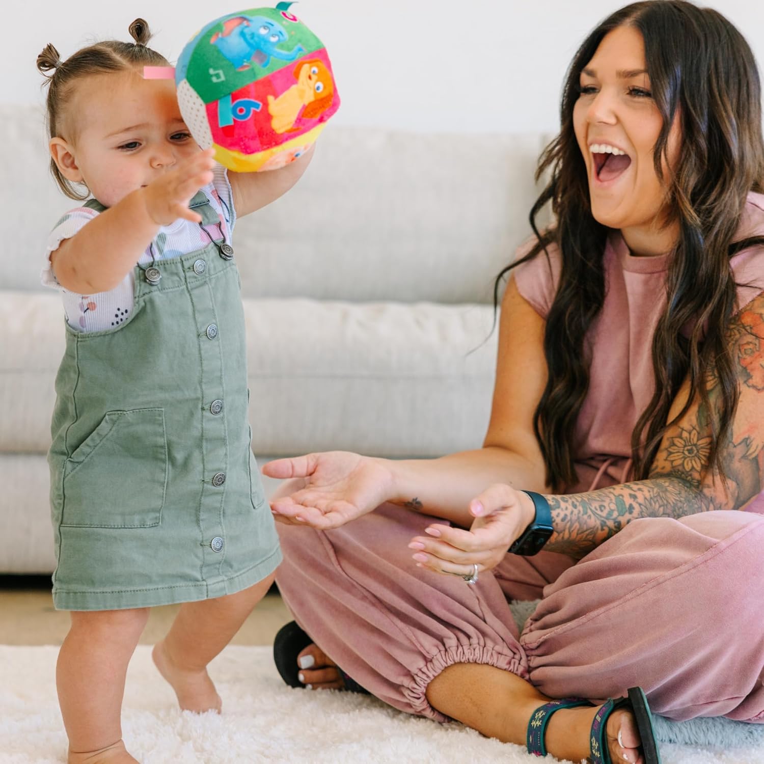 Move2Play, Hilariously Interactive Baby Ball with Music & Sound Effects | First Birthday Gift | Toddler Toy for Boys & Girls | Age 6, 9, 12, 18+ Month | 1, 2+ Year's Old Nirvana Guru