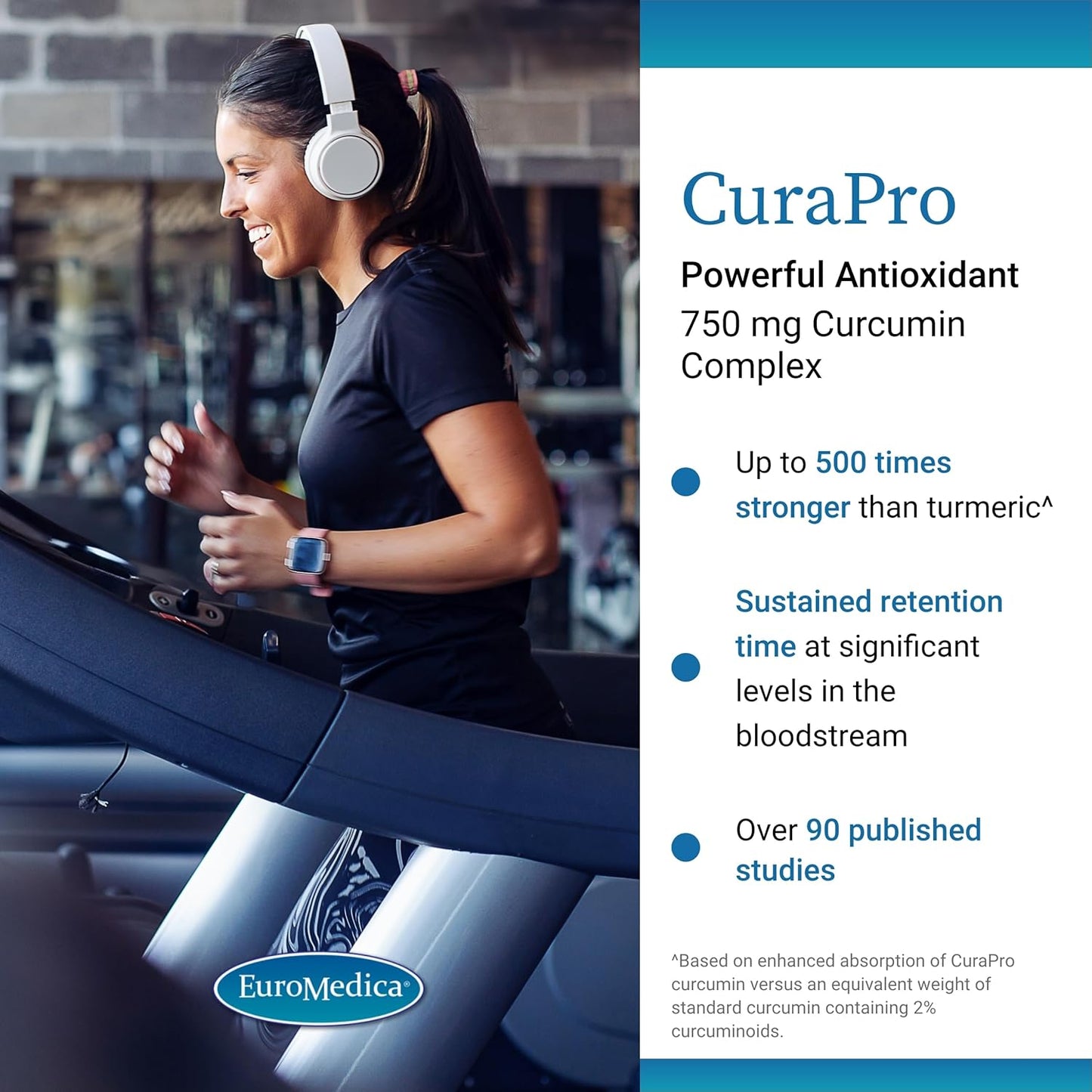 Euromedica CuraPro - Antioxidant Supplement for Brain & Heart Health Support - Dietary Supplement with High-Potency Curcumin Complex - Kidney, Liver & Immune Health Support - 120 Softgels - Nirvana Guru