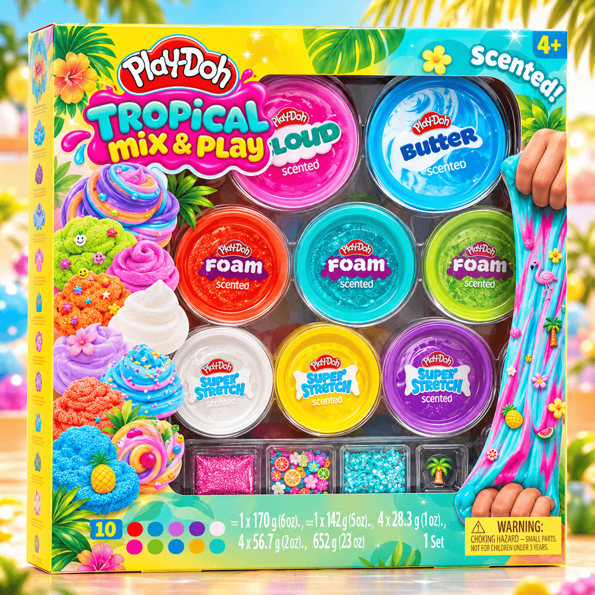 Play-Doh Mix & Play Scented Slimes, 10 pk. — Tropical